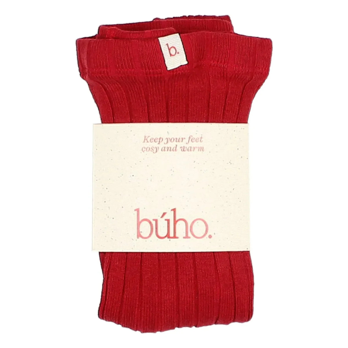 Búho - Plain tights | Cherry red