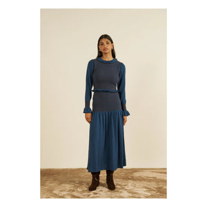 Maria de la Orden - Owl Knit Skirt | Navy