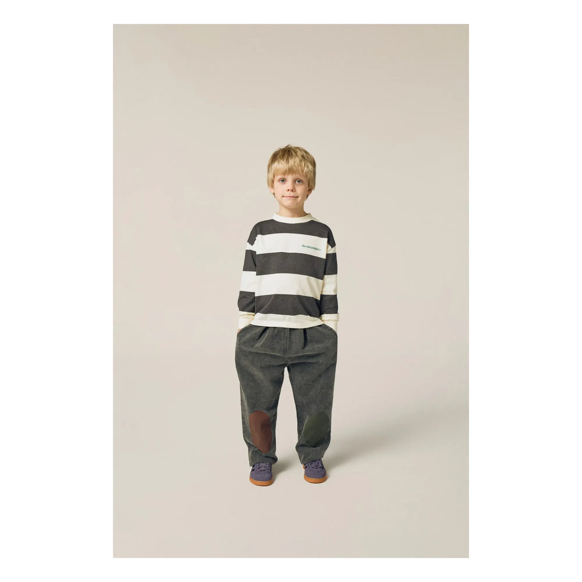 The Campamento - Striped T-Shirt | Coal Gray