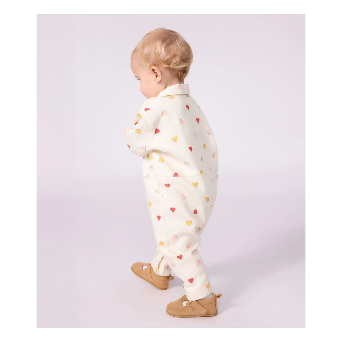 Petit Bateau - Combination Hearts | Ecru