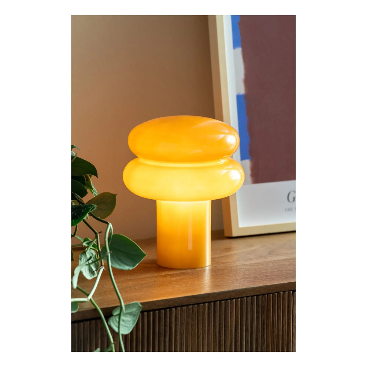 Present Time - Incesante Double Ring Table Lamp | Mustard