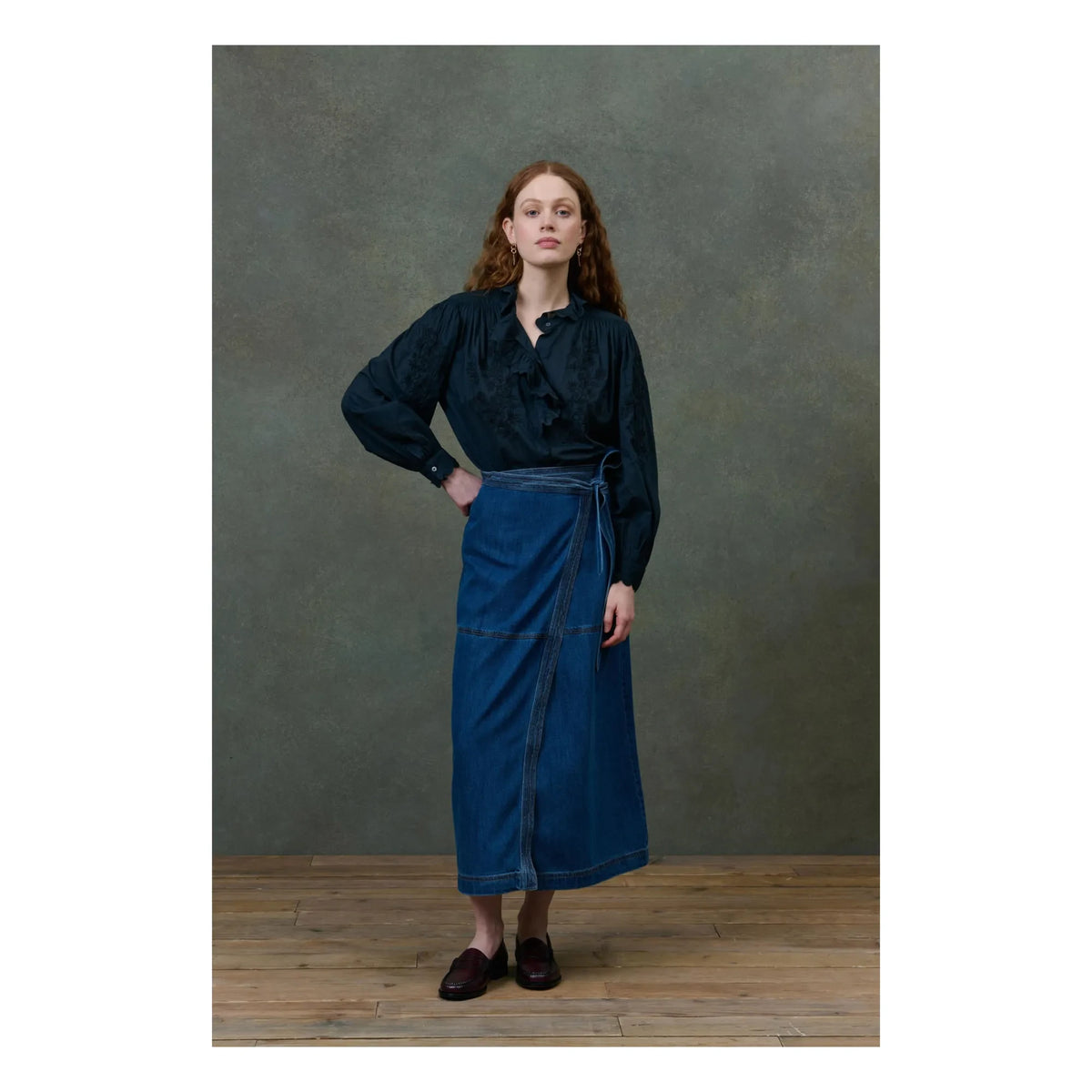 Louise Misha - Cora Organic Cotton Voile Blouse - Women's Collection | Black