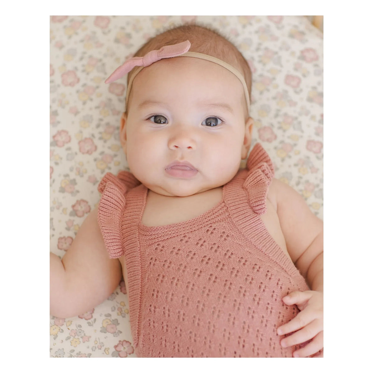 Quincy Mae - Knitted Romper | Dusty Pink