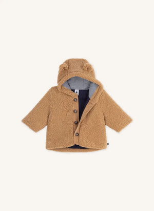 Petit Bateau - Sherpa Coat with Ears | Beige