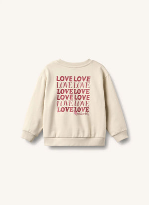 Wheat - Emerson Heart Organic Cotton Sweatshirt | Ivory