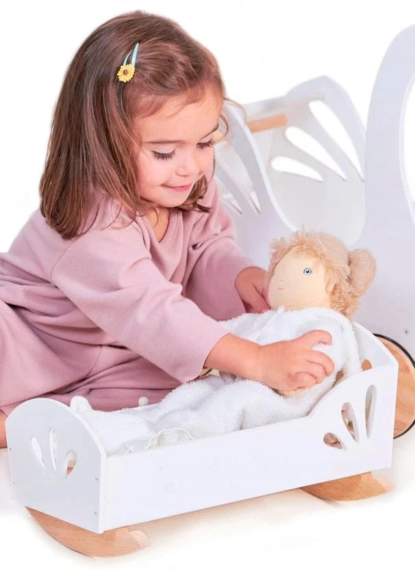 Tender Leaf Toys - Swan Doll Bed
