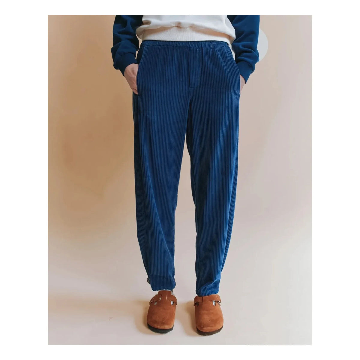 Emile et Ida - Ernest Velvet Jogger Pants | Navy