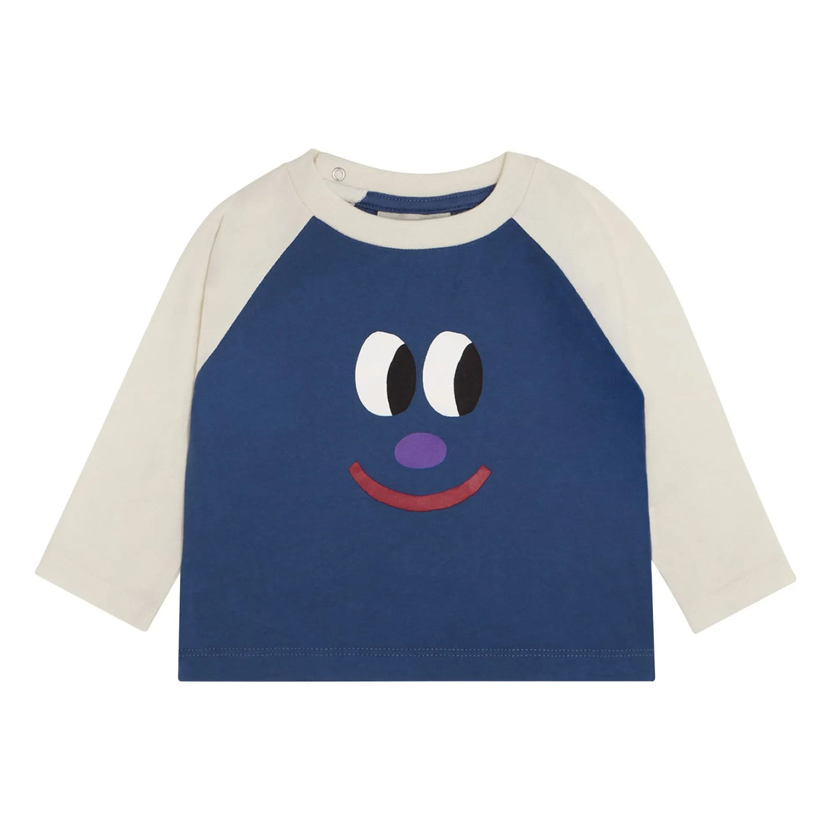 The Campamento - Colorblock Smiley Baby Shirt | Blue