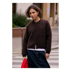 Surprise Paris - Olivia Super Kid Mohair Cardigan | Chocolate