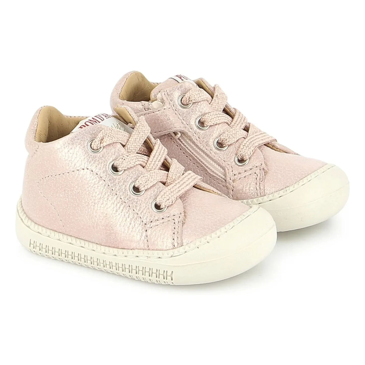 Pom d'Api - Glittery Collar Boots Walk | Powder Pink