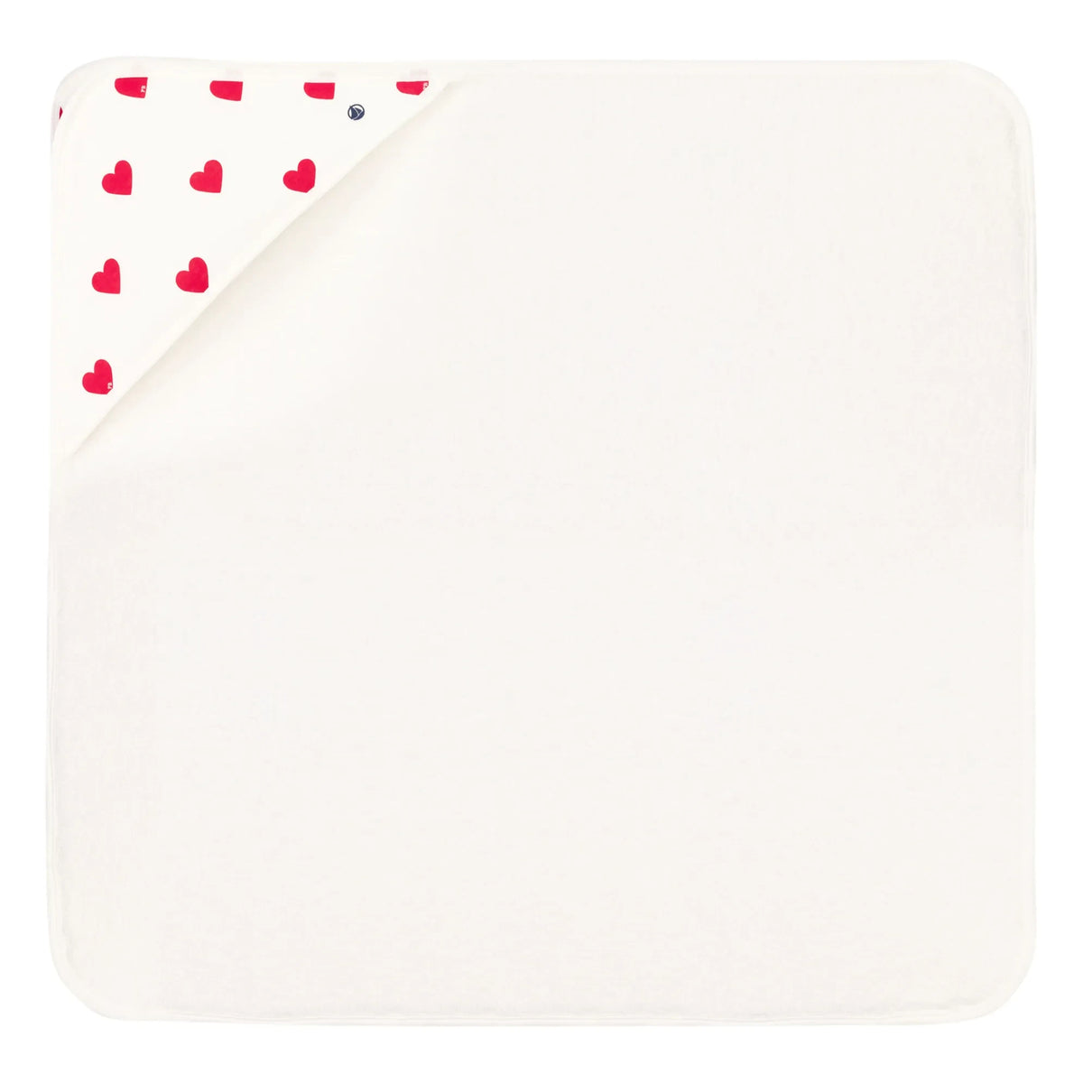 Petit Bateau - Madela Heart Bath Square | White