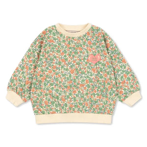 Konges Sløjd - Loupy Floral Print Organic Cotton Sweatshirt | Green