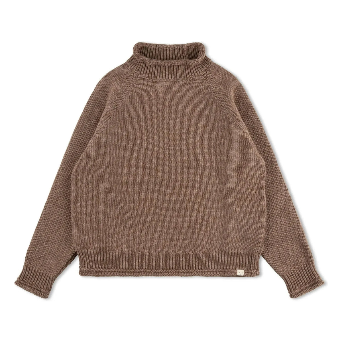 Matona - Wool Raglan Sweater | Brown