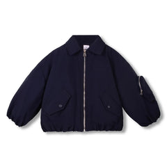 Wynken - Pocket Detailed Bomber Jacket | Navy