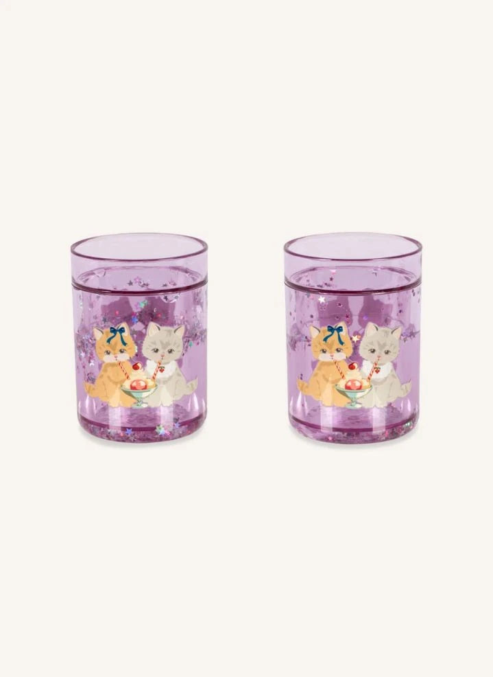 Konges Sløjd - Kitty Glitter Cups - Set of 2 | Purple