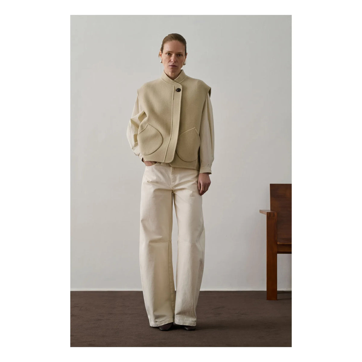 Soeur - Adeline Wool Sleeveless Jacket | Lime