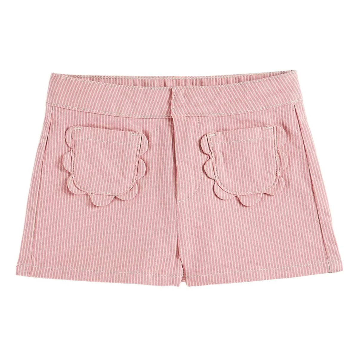 Emile et Ida - Striped Floral Shorts | Pink