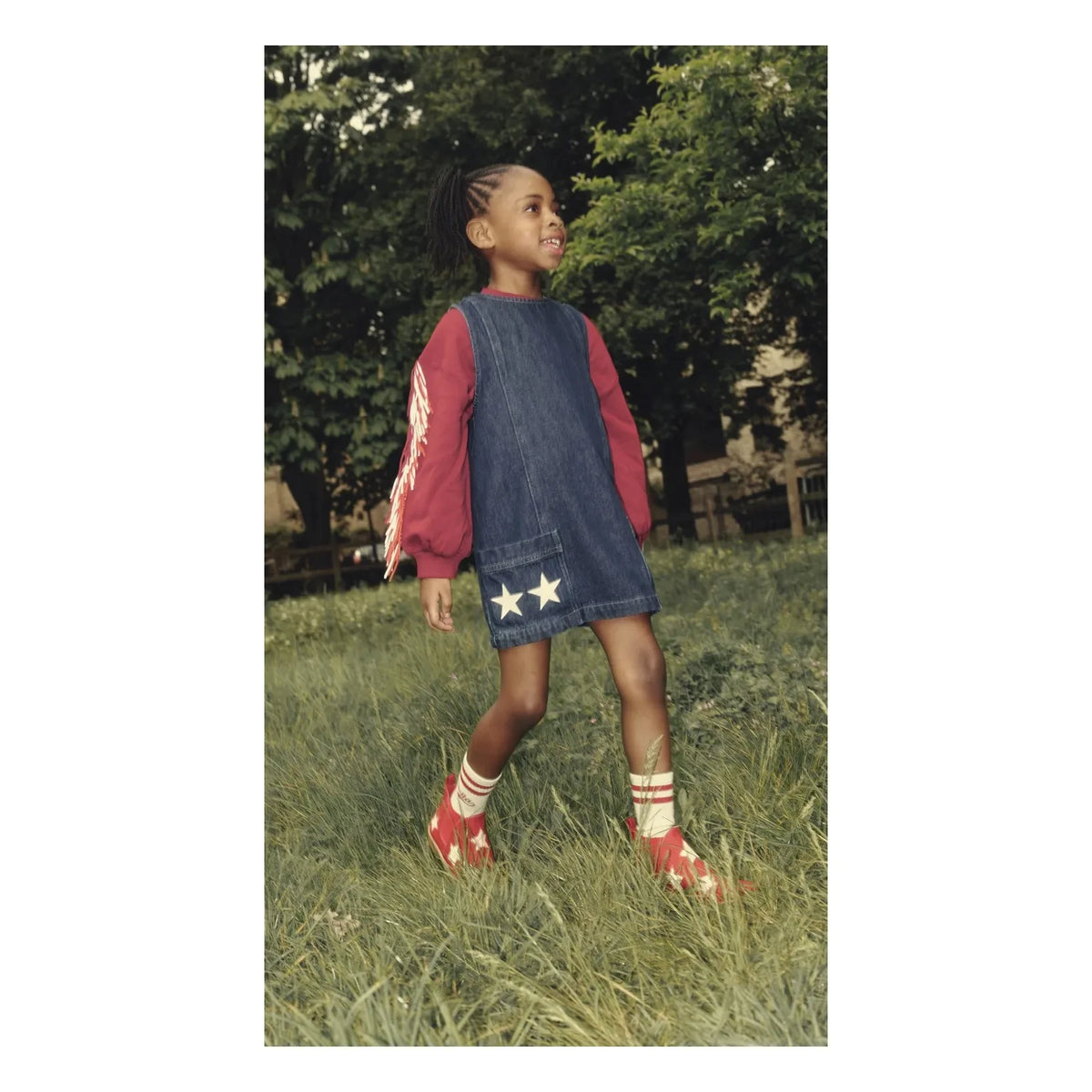 Stella McCartney Kids - Denim Star Dress | Dark Blue
