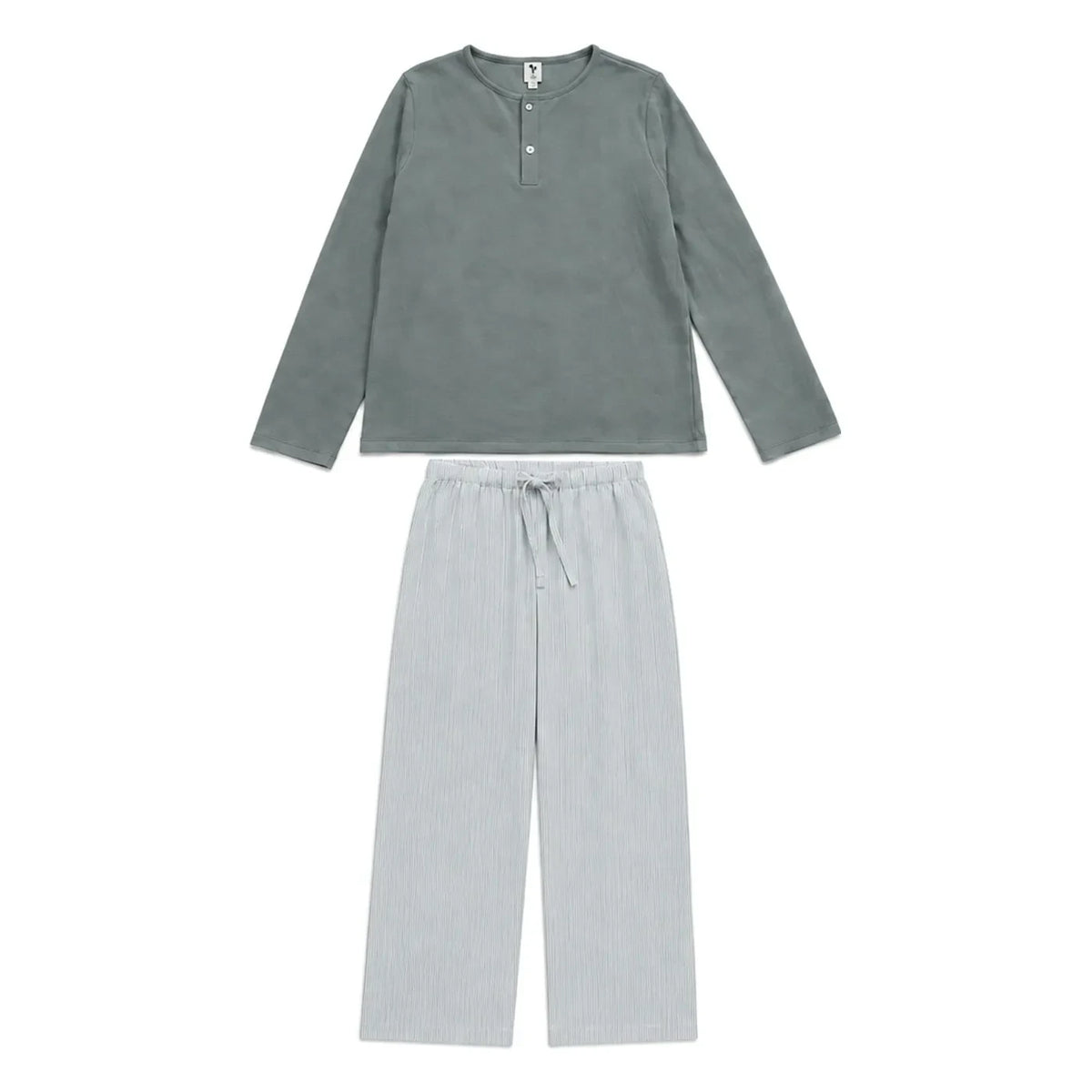 Risu Risu - Quattro Striped Organic Cotton Pajamas | Blue