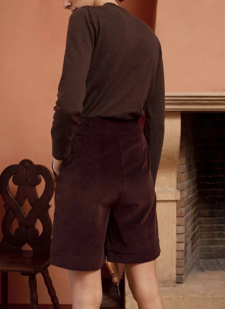 Maria de la Orden - Silene Cotton Bermuda Shorts | Chocolate