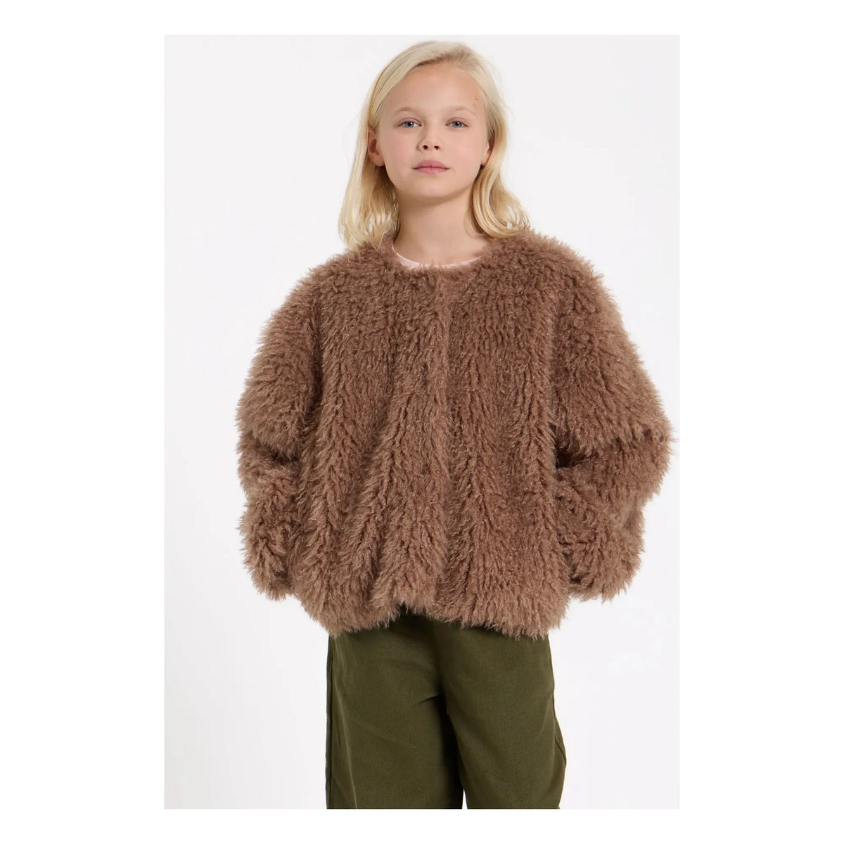 Hundred Pieces - Lucky Fur Jacket | Taupe Brown