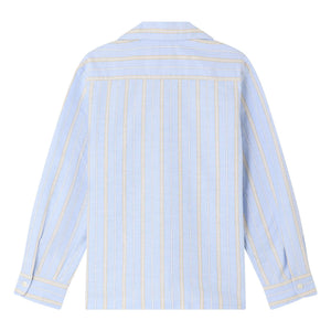 Bonpoint - Mael Striped Organic Cotton Shirt | Light Blue