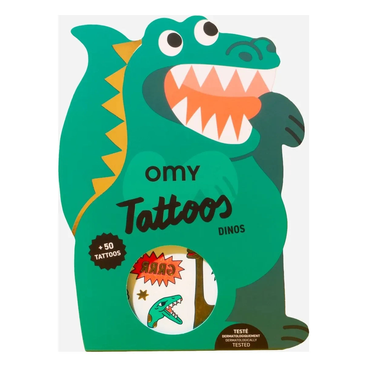 Omy - Temporary Tattoos Dinosaurs | Green