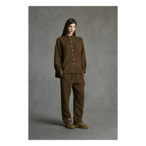 Hod - Kelly Gassed Cotton Shirt | Brown