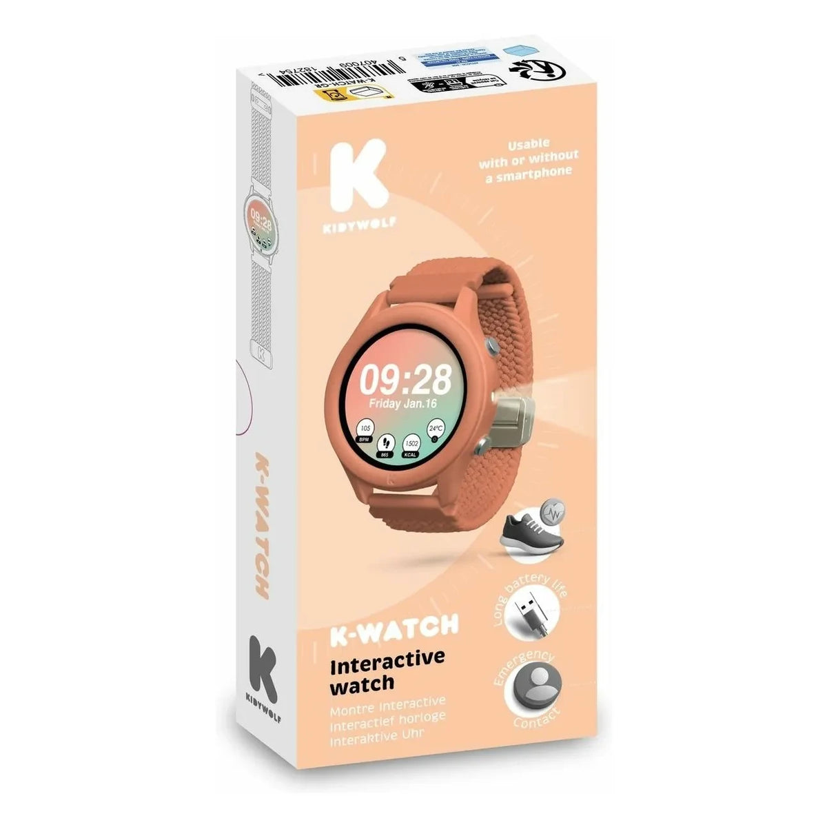 Kidywolf - Connected Watch | Coral