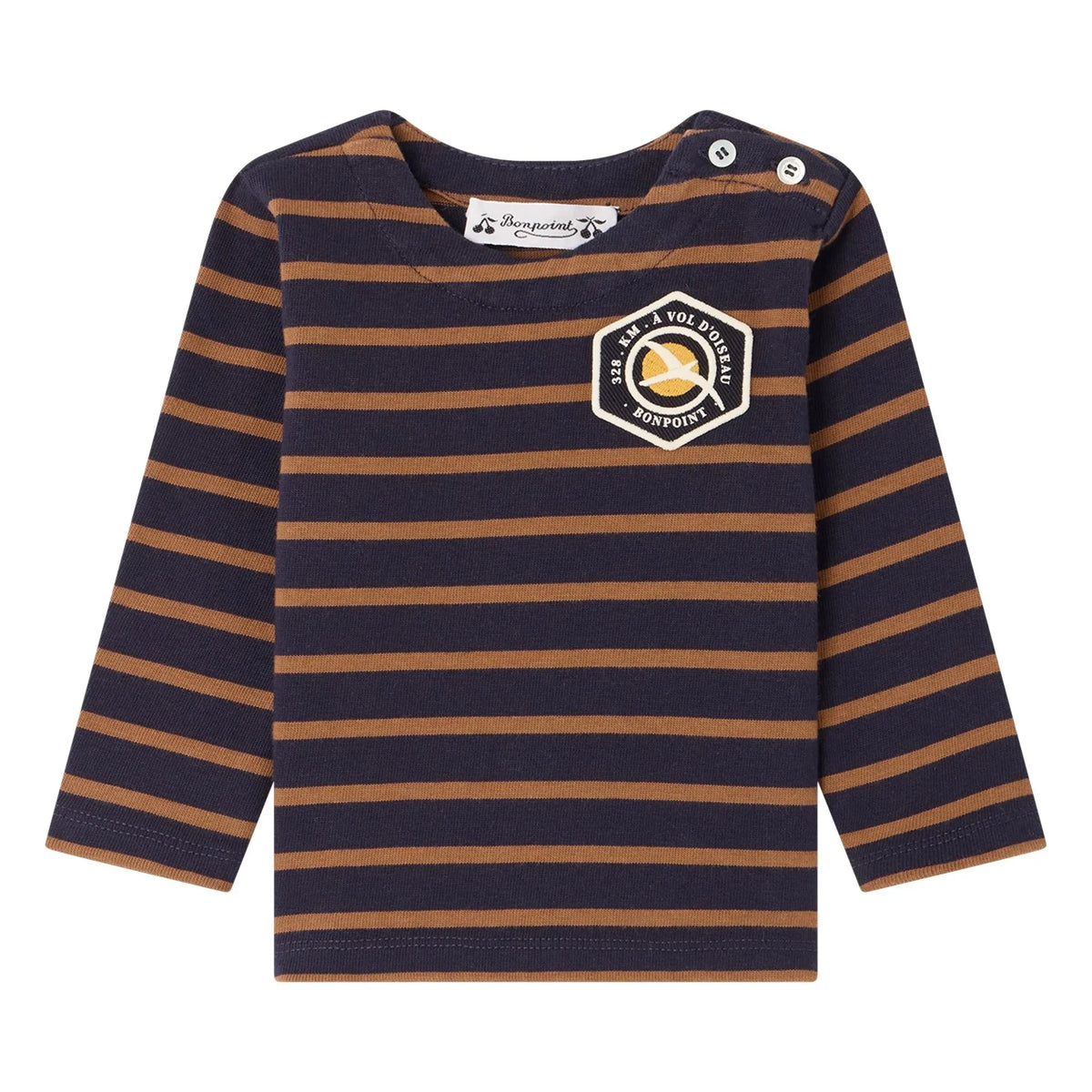 Bonpoint - Striped Tourbillon T-Shirt | Navy