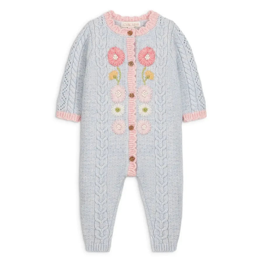 Louise Misha - Drillia Alpaca romper | Light blue