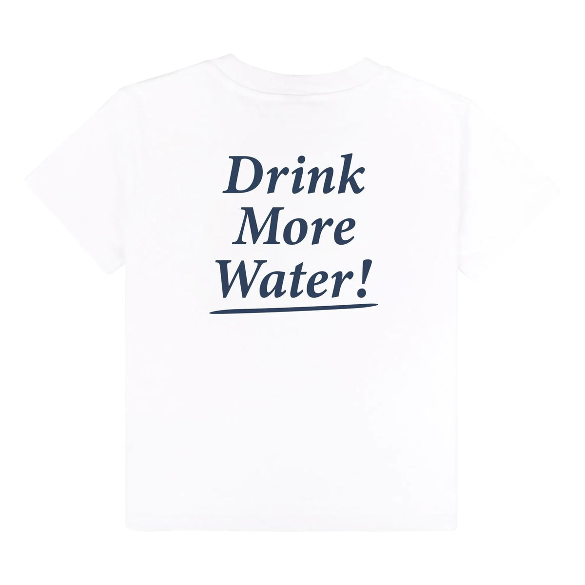 Sporty & Rich - Drink More Water T-Shirt | Recycled Cotton | White