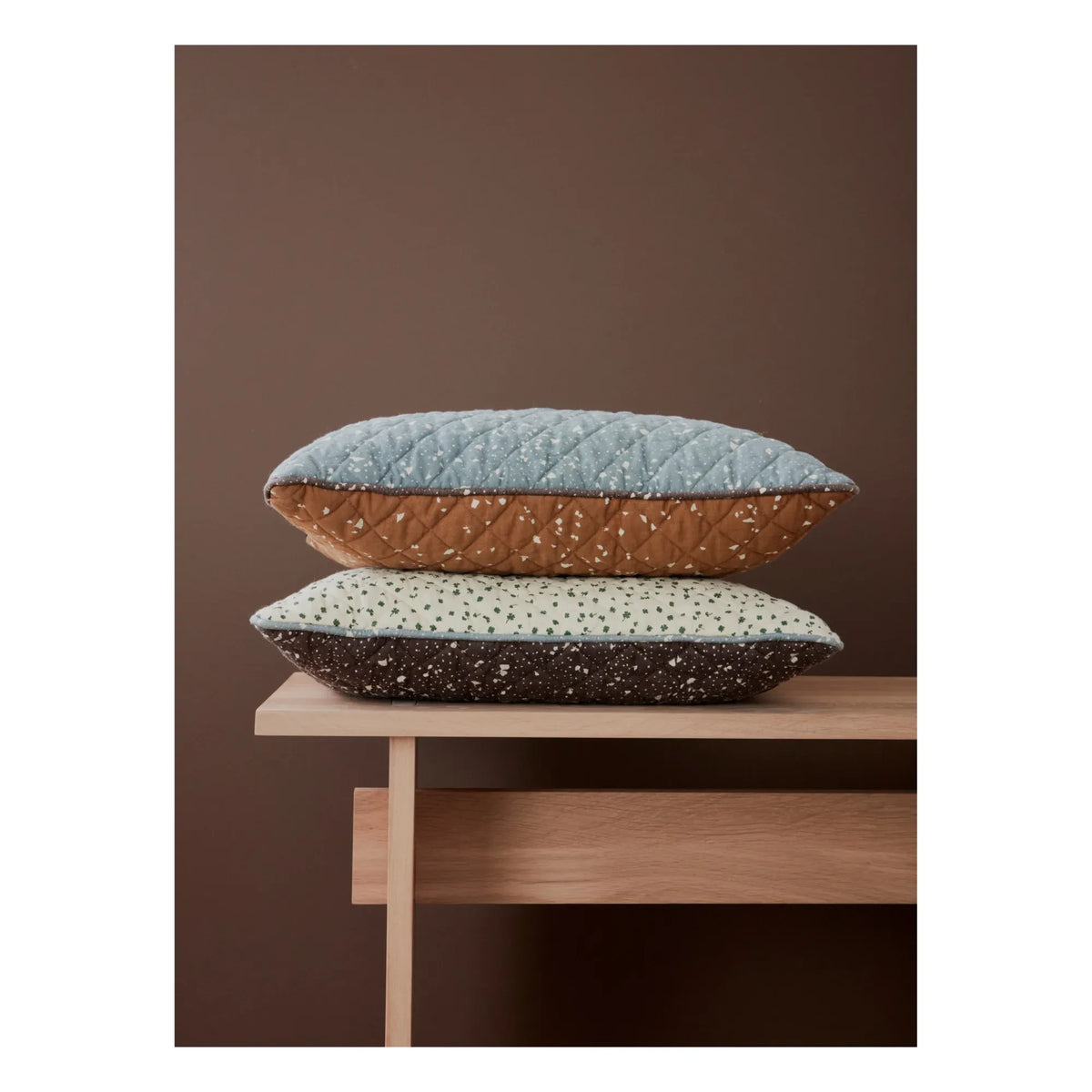 Oyoy - Aya Organic Cotton Quilted Pillow | Brown