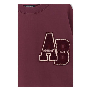 Anine Bing - Miles Letterman sweatshirt | Burgundy