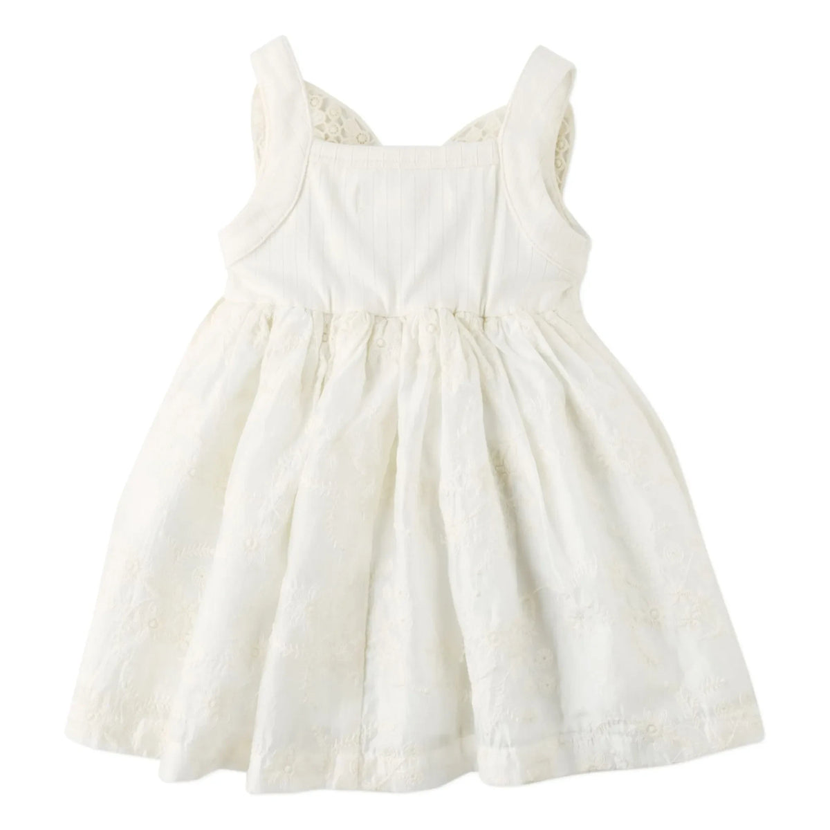 Gingersnaps - Gabrielle Embroidered Dress | White
