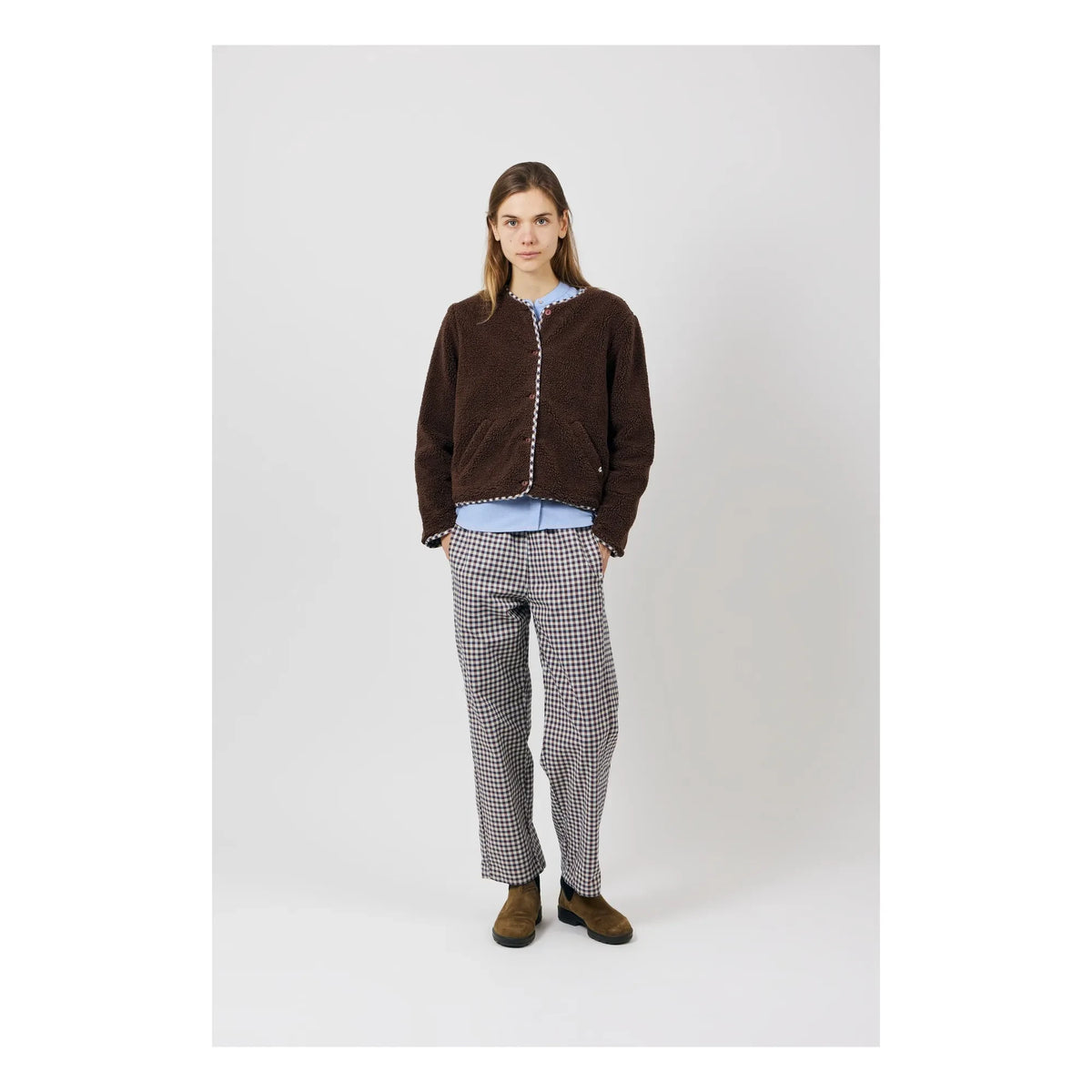 a.p - Gerdie Sherpa Organic Cotton Jacket | Brown