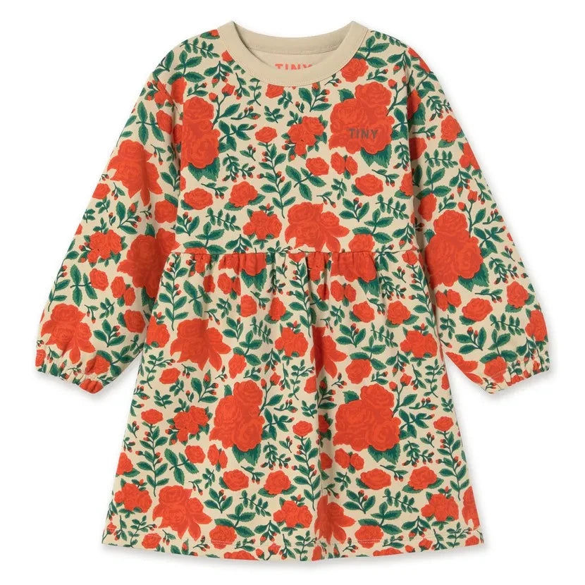 Tinycottons - Organic Cotton Roses Dress | Cream