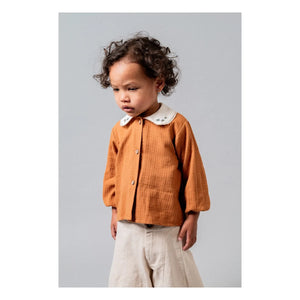birinit - Claudine Collar Blouse Organic Cotton | Terracotta
