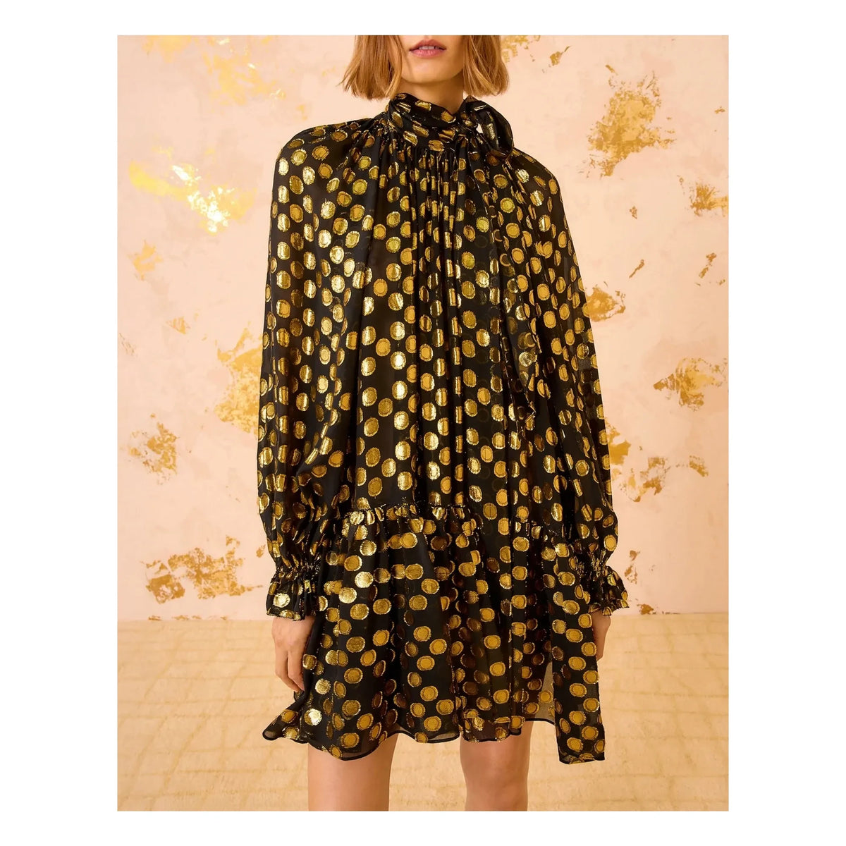 Ulla Johnson - Loretta Metallic Silk Dress | Black