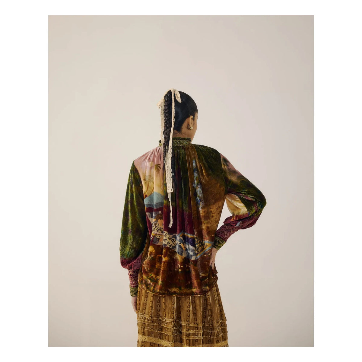 CORD - Farmer Lakeside Velvet Blouse | Burgundy