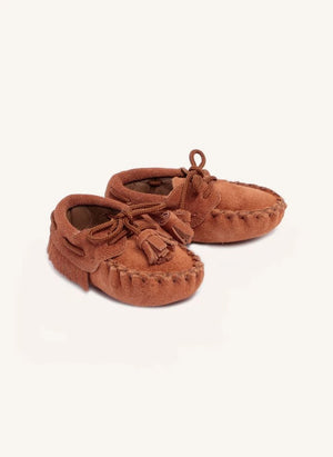 Pèpè - Suede Tassel Loafer Slippers | Brown