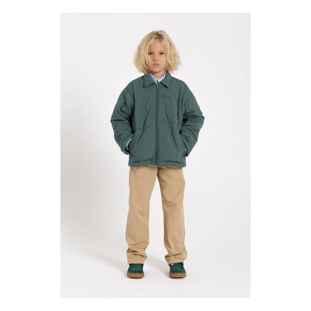 Smallable Kid - Sonny Quilted Jacket | Khaki