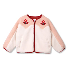 Wynken - Flower Sherpa Jacket | Pink