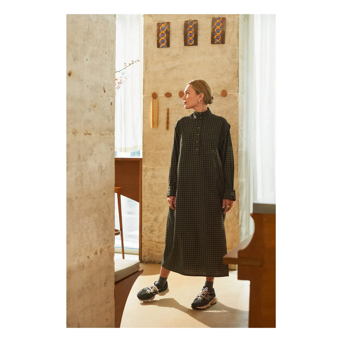 Marlot Paris - Nayla Vichy dress - Women's collection | Khaki
