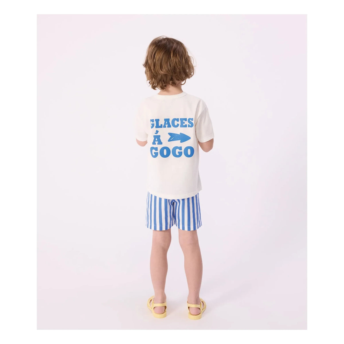 Petit Bateau - Recycled Fiber Striped Swim Shorts | Blue