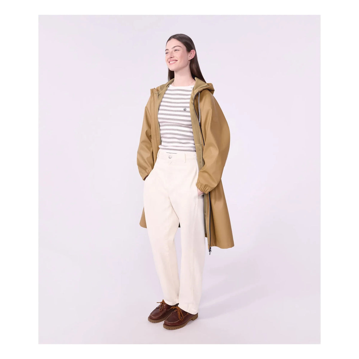 Petit Bateau - Long Iconic Raincoat | Camel