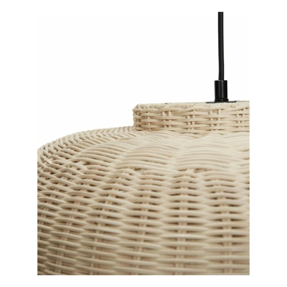 Hübsch - Rattan Ellipse Pendant Lamp