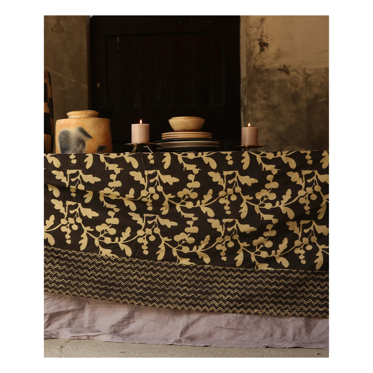 Doing Goods - Doing Goods x Smallable Cotton Tablecloth | Noir/Blanc