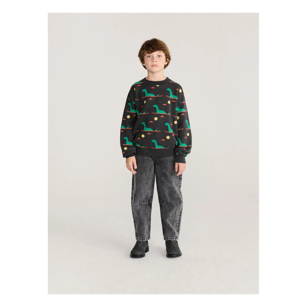Bobo Choses - Organic Cotton Lake Sweater | Charcoal Grey