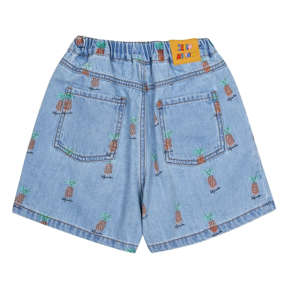 Jelly Mallow - Denim Pineapple Shorts | Blue